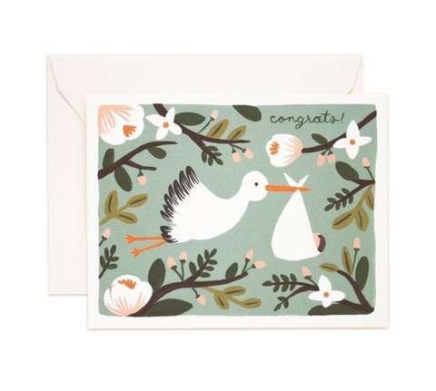 Congrats Stork Card