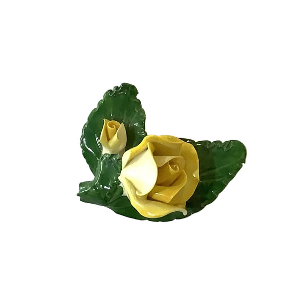 Vintage Porcelain Herend Yellow Rose I