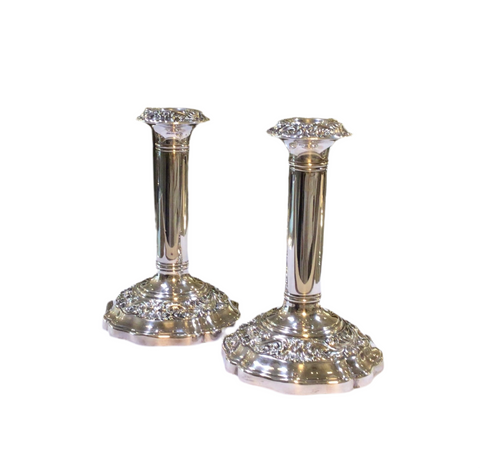 Vintage Pair of Silver Candlesticks