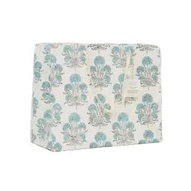 Hand Block Printed Gift Bag - Aurora Blue Opal