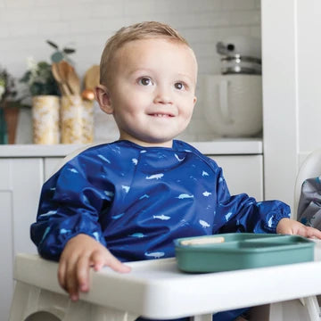 Mess-Proof Full Sleeve Bib - Ocean Life