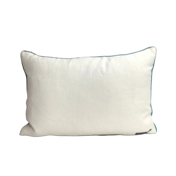 Turquoise & White Lumbar Pillow