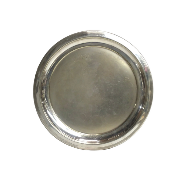 Vintage Silver Round Tray