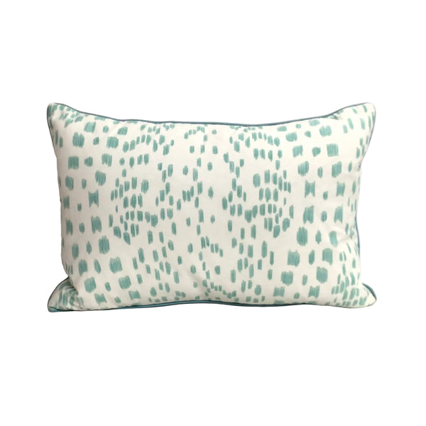 Turquoise & White Lumbar Pillow