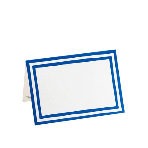 Border Stripe Place Cards in Blue Foil - 8 Per Package