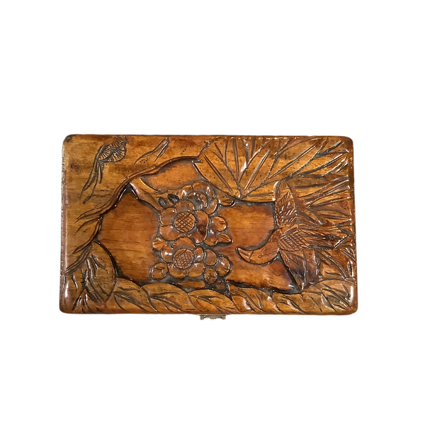 Vintage Carved Wooden Box