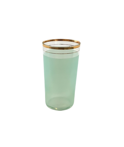 Vintage Turquoise Water Glass/Vase