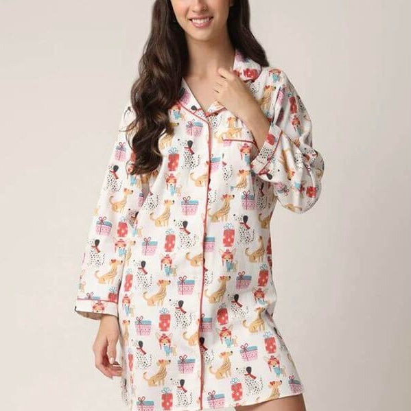 Doggie Presents Flannel Nightshirt