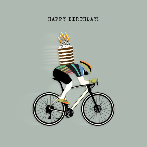 Cyclist Themed Birthday Card