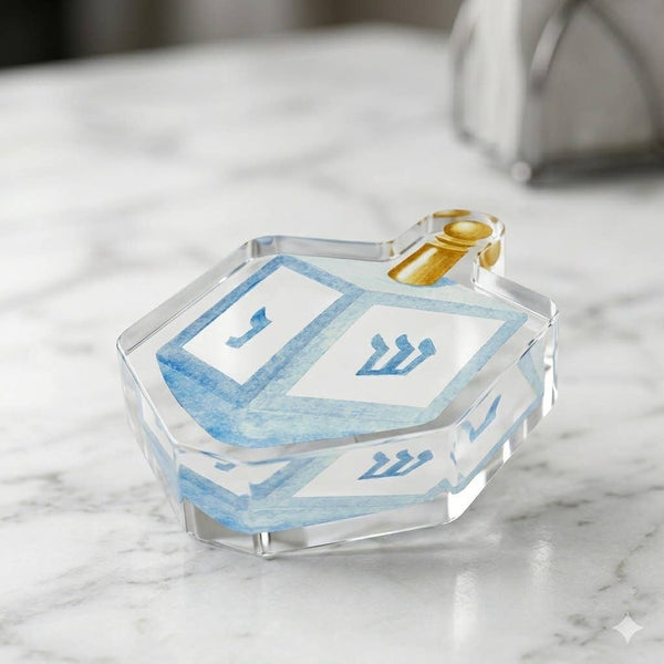 Acrylic Napkin Weight - Dreidel