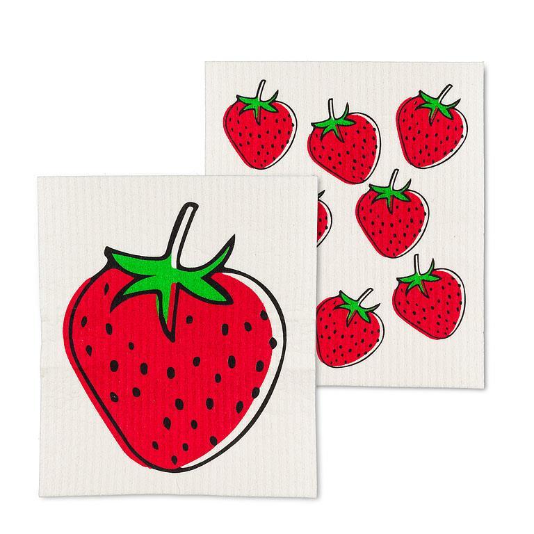 Strawberry Dishcloths. Set of 2