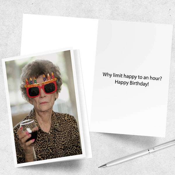 Birthday Glasses Happy Birthday Greeting Card