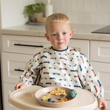 Mess-Proof Full Sleeve Bib - Vintage Cars