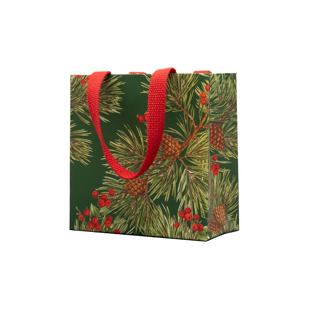Evergreen & Berries Gift Bags - Dark Green