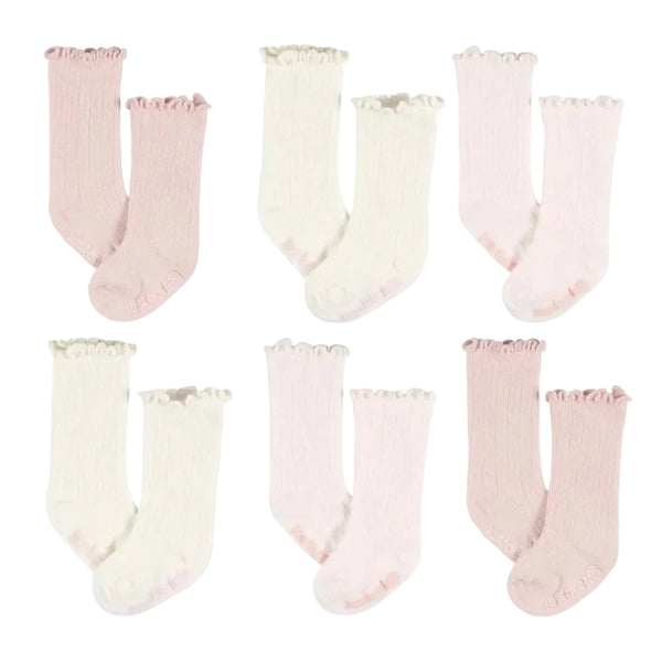 Baby Socks 6 Pk - Pink