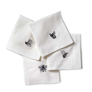 Bee Cocktail Napkins s/4