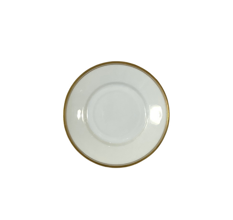 Vintage White & Gold Side Plate