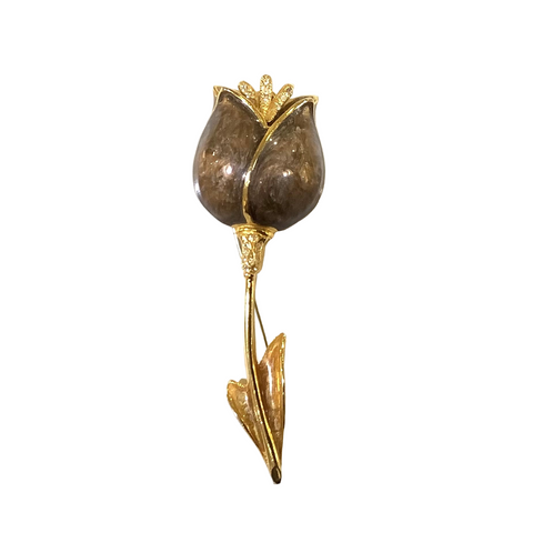 Vintage Tulip Stem Brooch