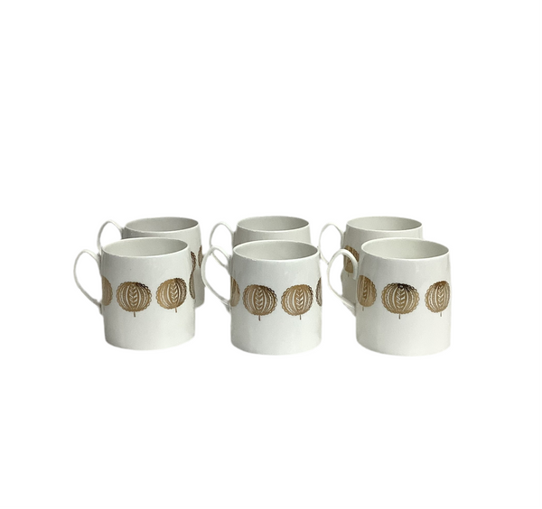 Vintage "Queen Anne" Bone China Coffee Pot, Demitasse Cups, Cream & Sugar Set