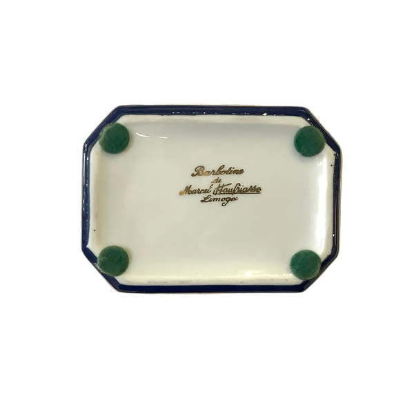 Vintage Limoges Rectangular Porcelain Lidded Trinket Box