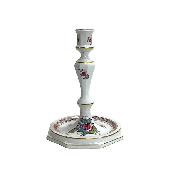 Vintage Herend Chinese Bouquet Multicolor Candlestick