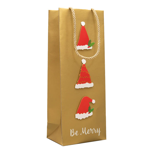 Be Merry Gold Gift Bags
