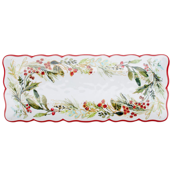 Christmas Gatherings Melamine Rectangular Platter
