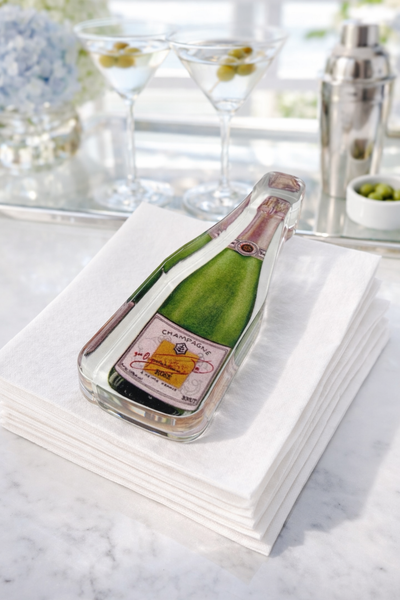 Acrylic Napkin Weight - Bubbles Champagne