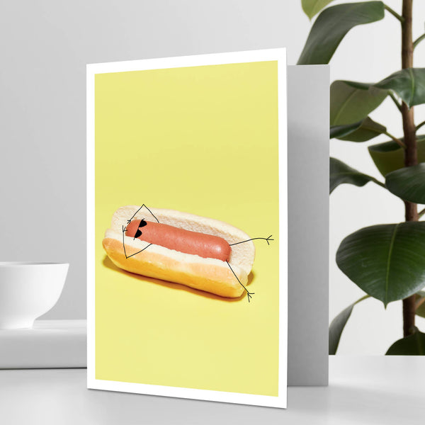 Hot Dog Happy Birthday Greeting Card
