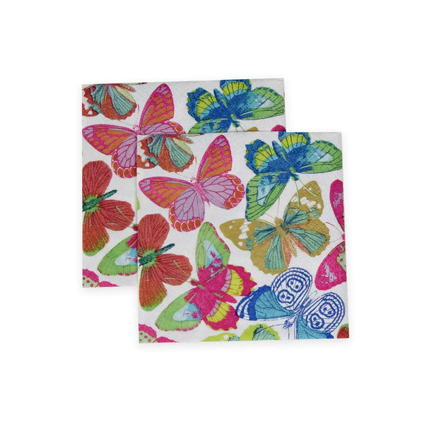 Cocktail Napkins - Bright Butterflies