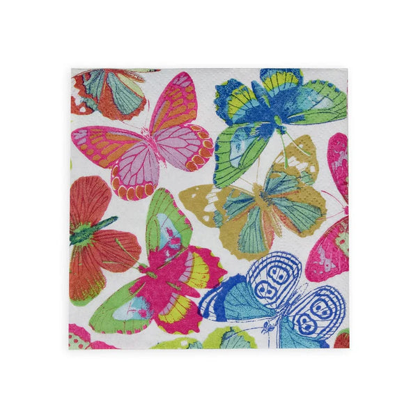Cocktail Napkins - Bright Butterflies