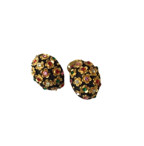 Vintage Colourful Clip-On Earrings