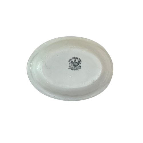 Vintage Small White Oval Ironstone Open Serving Dish