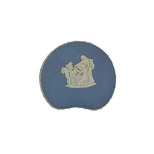Vintage Wedgewood Blue Jasperware Lidded Trinket Box