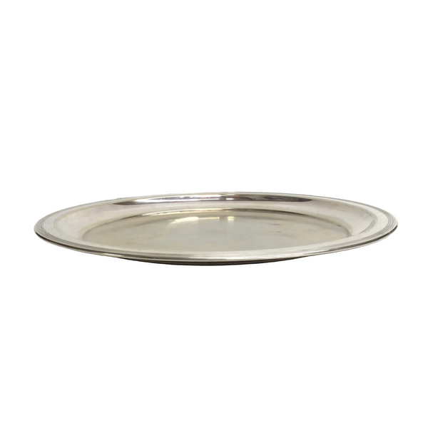 Vintage Silver Round Tray