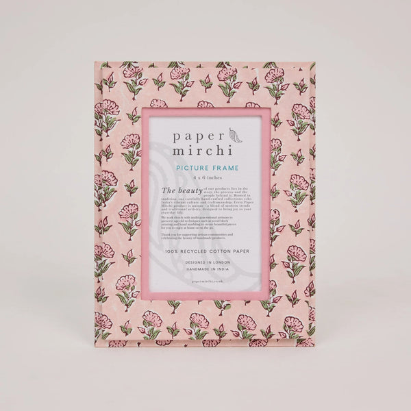 Block Printed Picture Frame - Ditsy Floral Blush