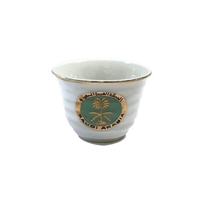 Vintage White & Gold Arabic Coffee Cup