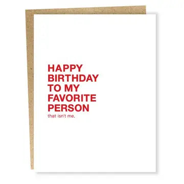 Favorite Person Birthday Card