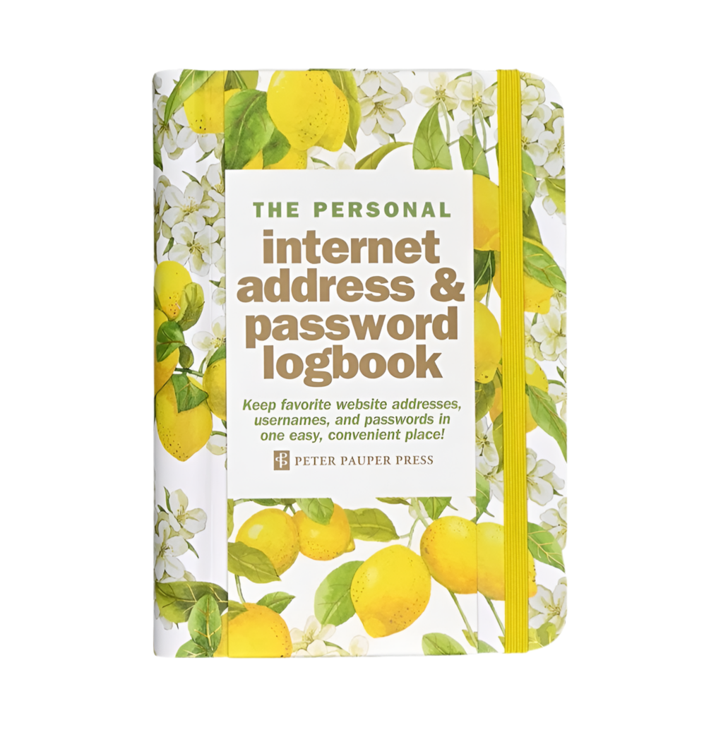 Internet Password Logbook - Amalfi Lemons