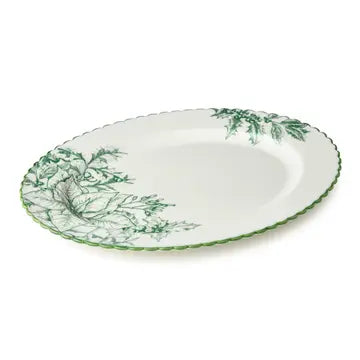 Winter Evergreen Oval Platter
