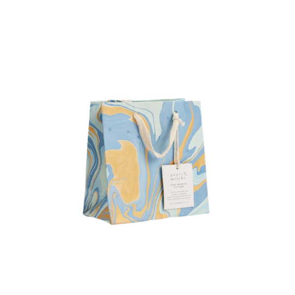Hand Marbled Gift Bags - Summer Sky