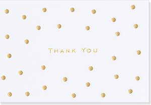 Gold Dots Thank You Card