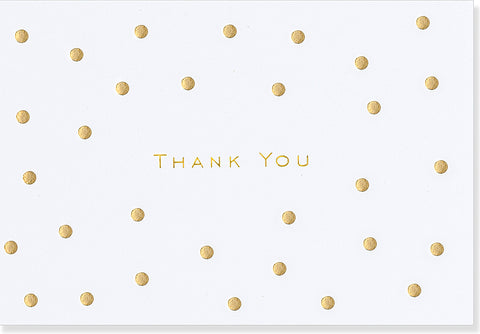 Gold Dots Thank You Card