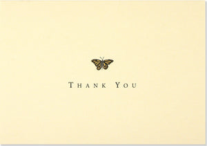 Gold Butterfly Thank You Notes