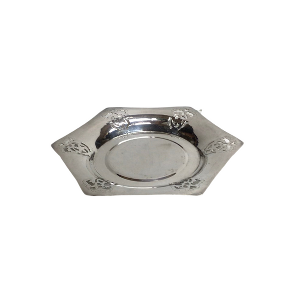 Vintage Small Silver Cutout Tray