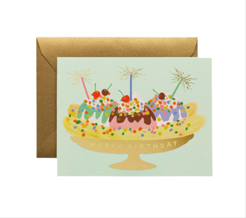 Banana Split Birthday Card