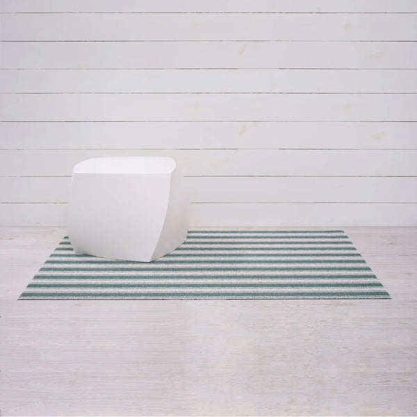 Chilewich Indoor/Outdoor Boardwalk Stripe Shag Floor Mat - Seaside
