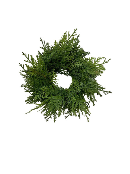 Fresh Touch Lush Northern White Candle Ring 13”