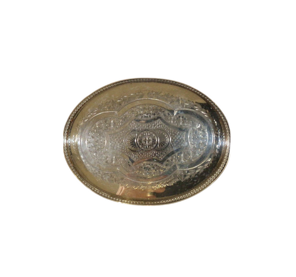Vintage Oval Silver-Plated Tray