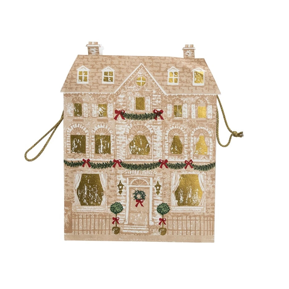 Holiday House Shaped Large Gift Bag